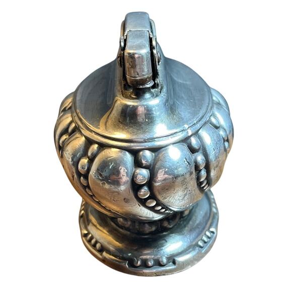 Vintage Ronson Silver Beaded Table Lighter Ornate Design Untested - Picture 14 of 16